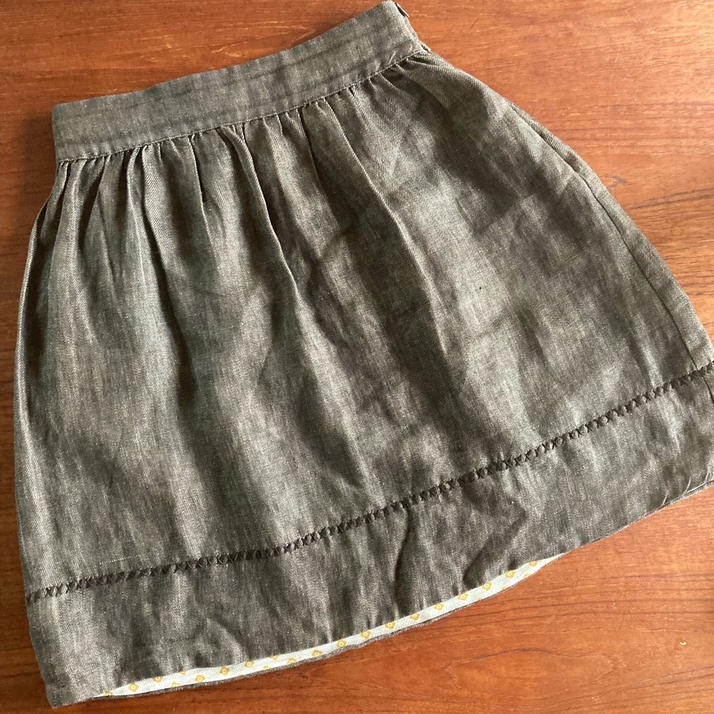 Tweed linen skirt